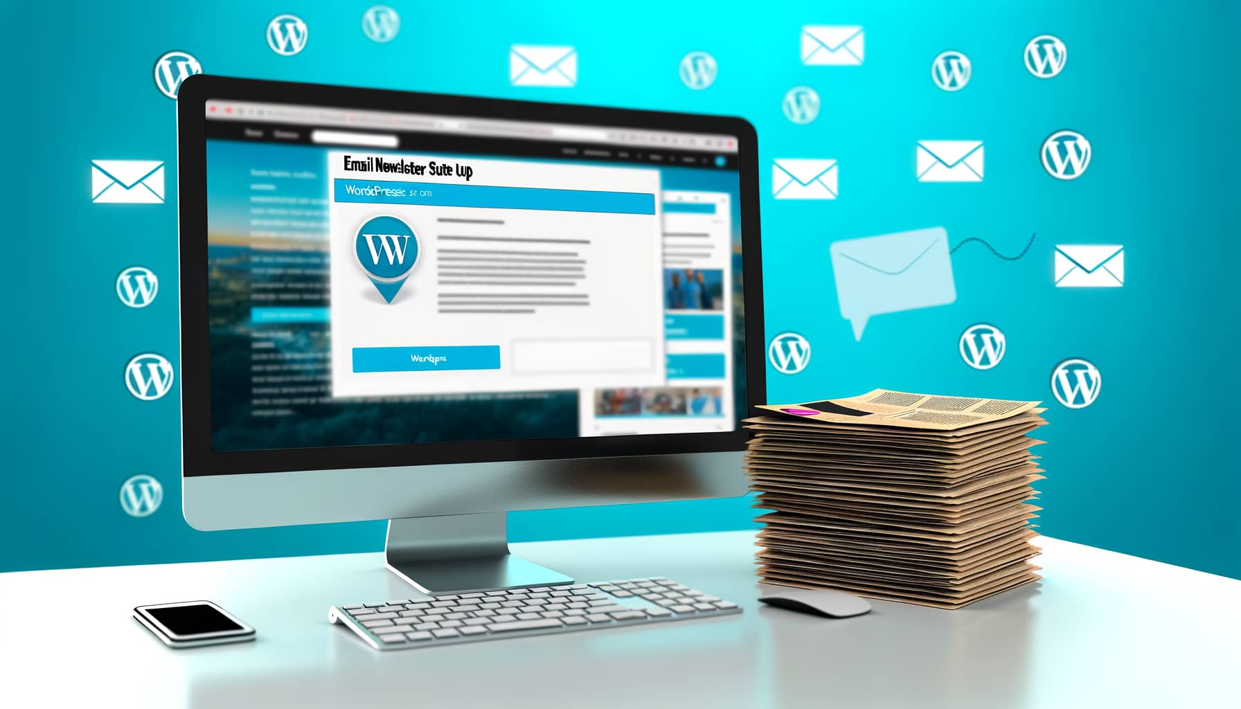 How do I set up an email newsletter on my WordPress site?